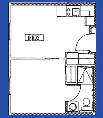 One Bedroom Apartment Floor Plan