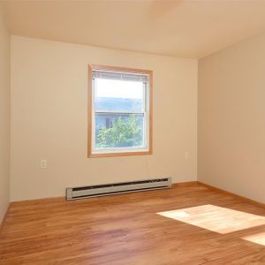 Sample apartment bedroom
