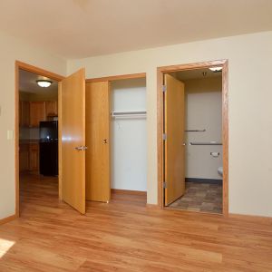 Sample apartment bedroom